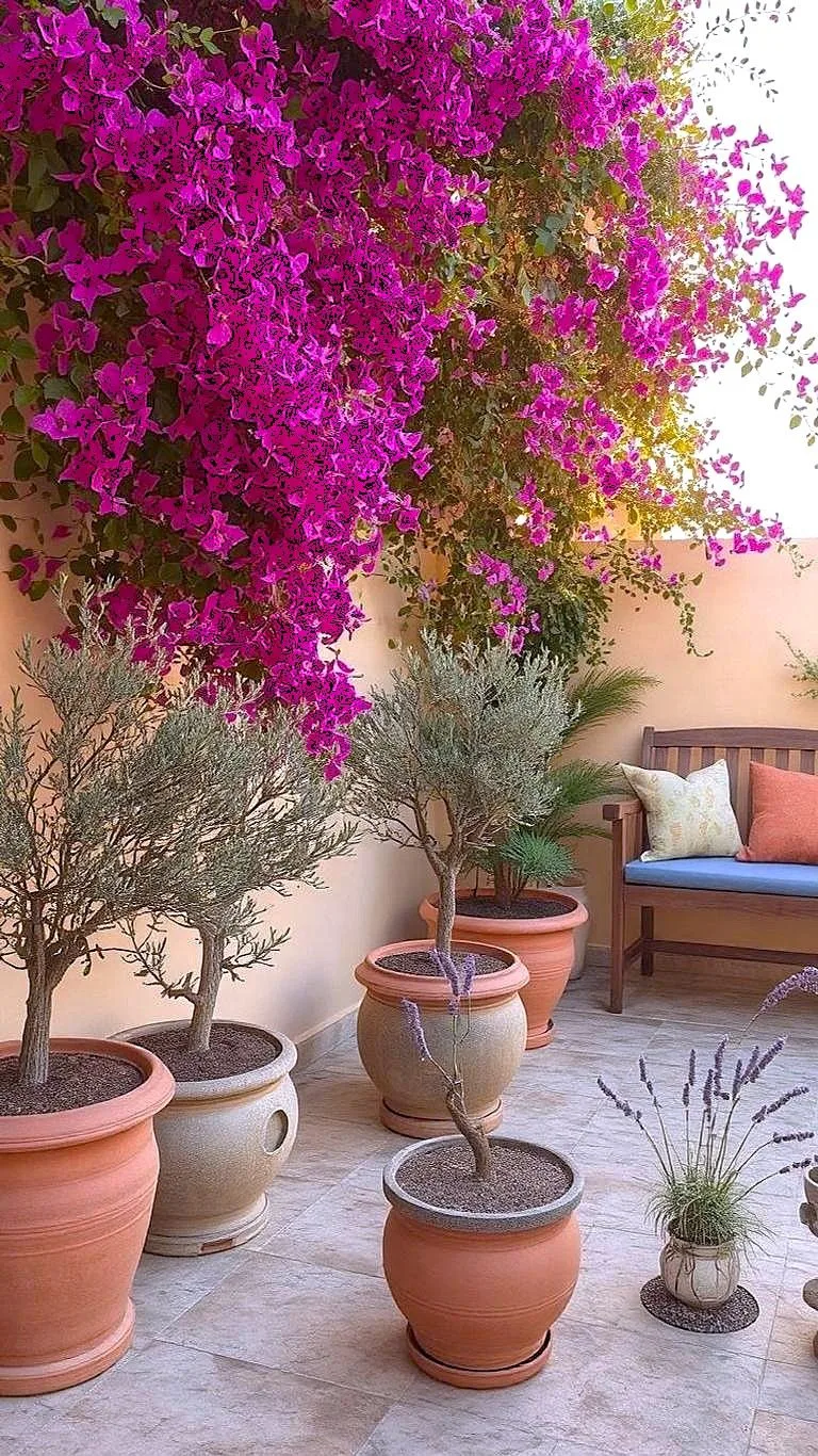 potted bougainvillea balcony