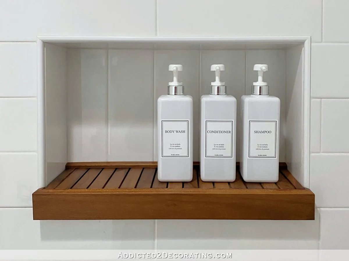 waterproof shower niche decor
