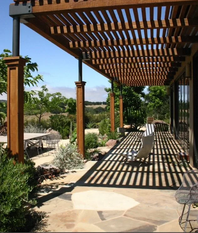 wooden pergola slats